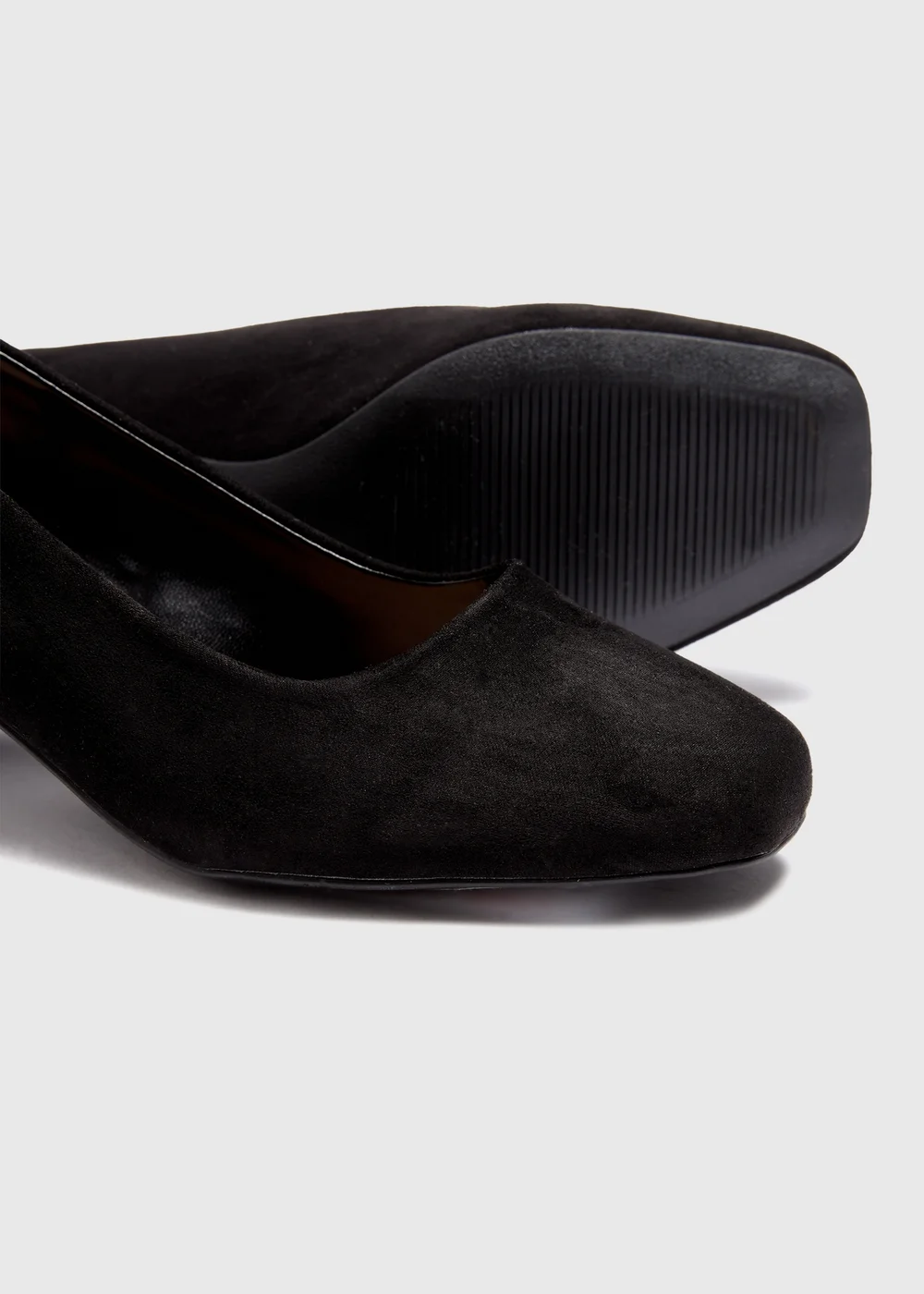Black Block Court Heels - Size 3 Image 2