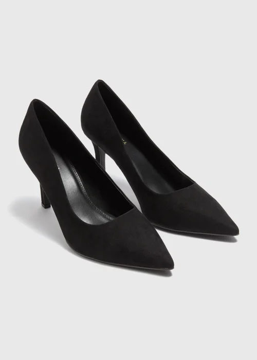 Black Pointed Court Heels - Size 3 Image 1