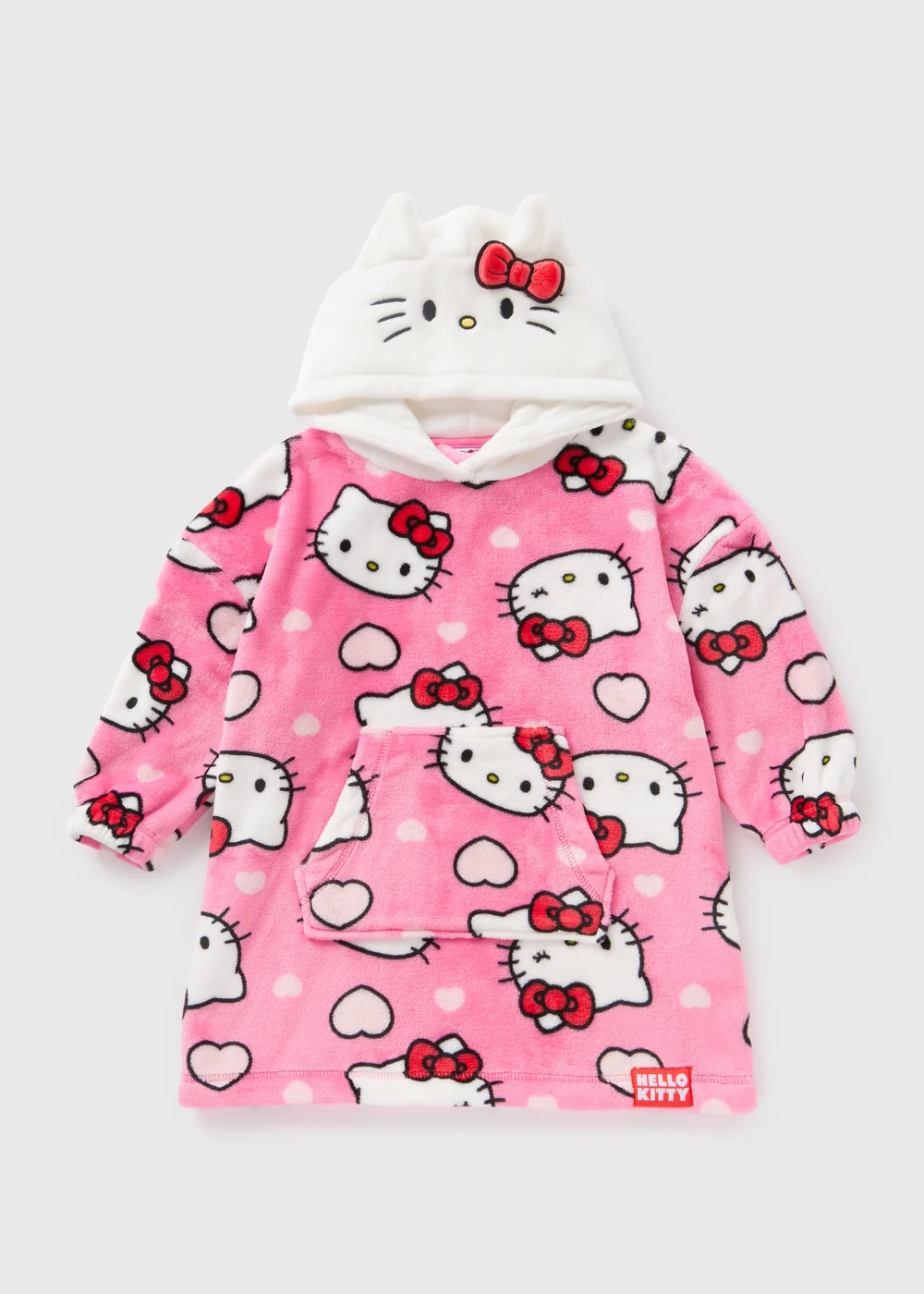Hello Kitty Girls Pink Snuggle Hoodie (7-15yrs) - Small Image 1
