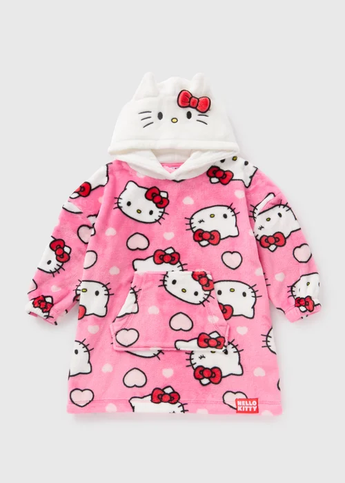 Hello Kitty Girls Pink Snuggle Hoodie (7-15yrs) - Small Image 1