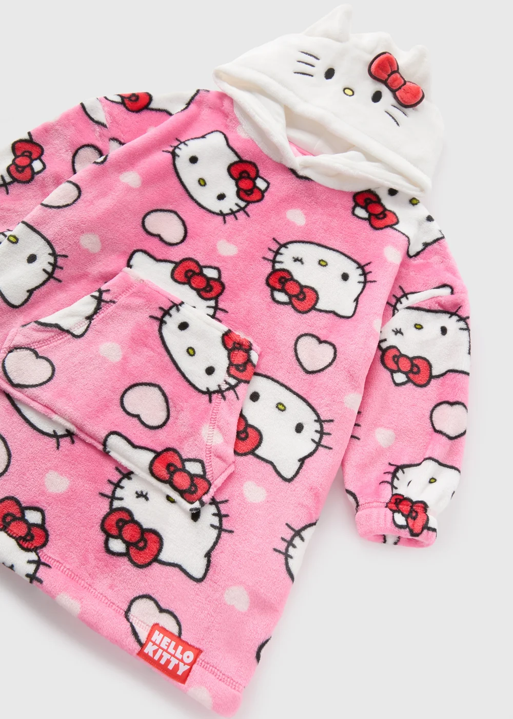 Hello Kitty Girls Pink Snuggle Hoodie (7-15yrs) - Small Image 2