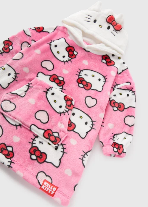 Hello Kitty Girls Pink Snuggle Hoodie (7-15yrs) - Small Image 2