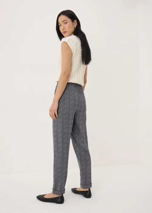 Black Monochrome Tapered Ponte Trousers - 8 Image 2