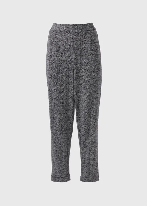 Black Monochrome Tapered Ponte Trousers - 8 Image 3