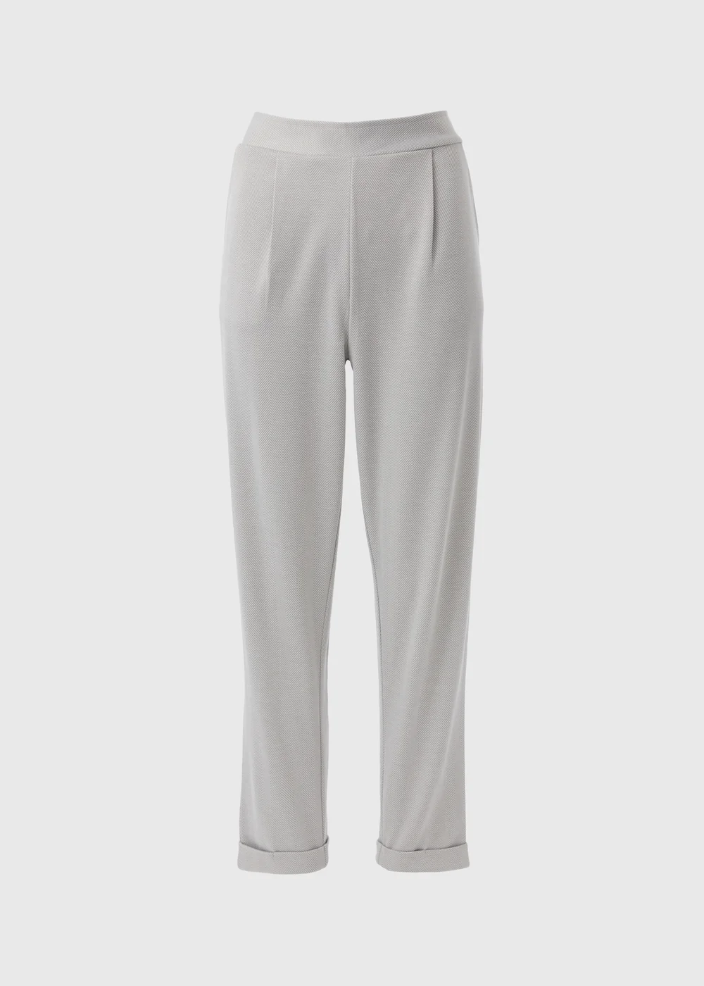 Grey Tapered Ponte Trousers - 8 Image 4