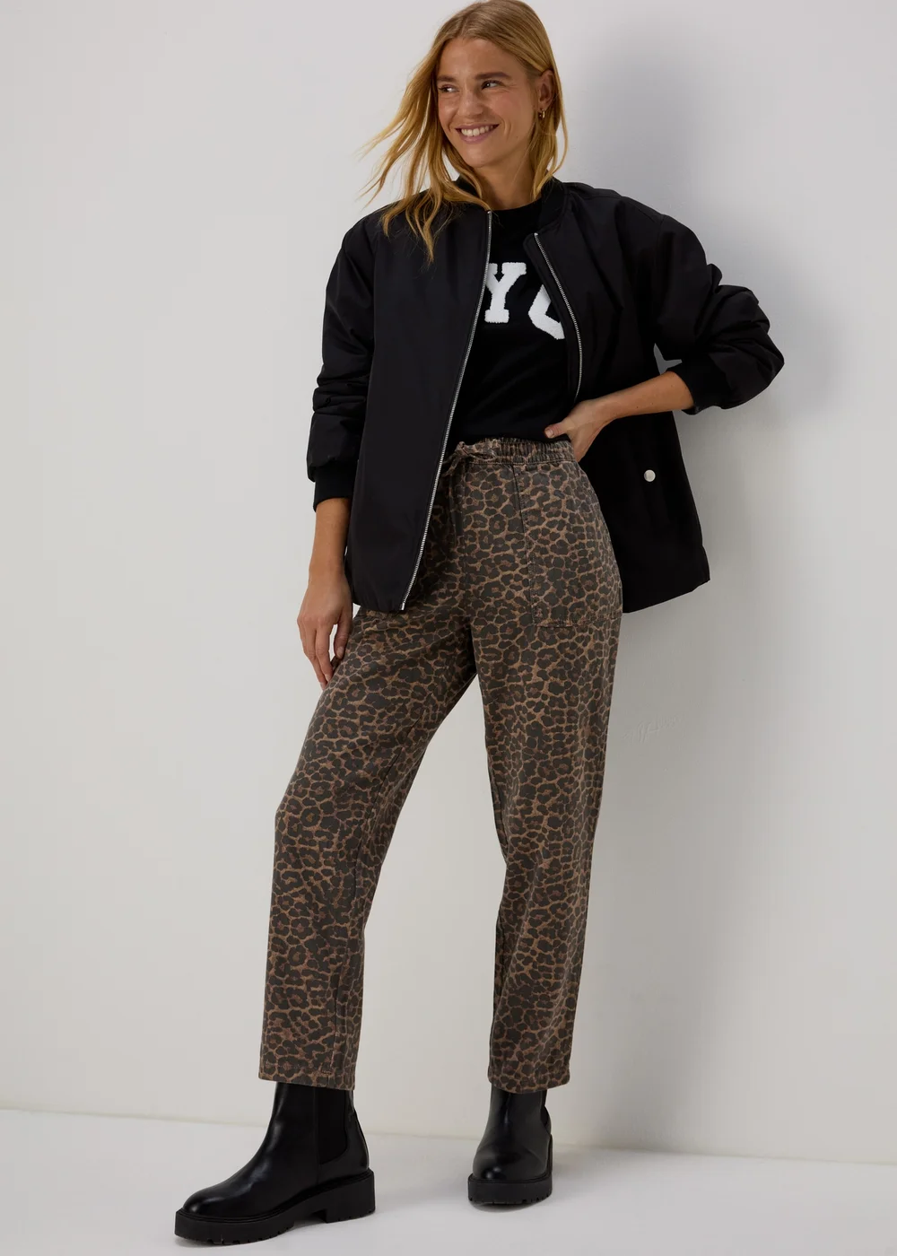 Brown Animal Print Utility Jogging Bottoms - 8 Image 1