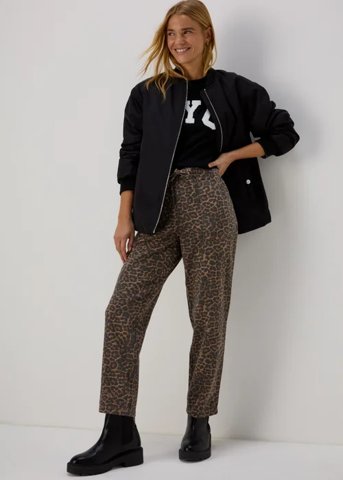 Brown Animal Print Utility Jogging Bottoms - 8 Image 1