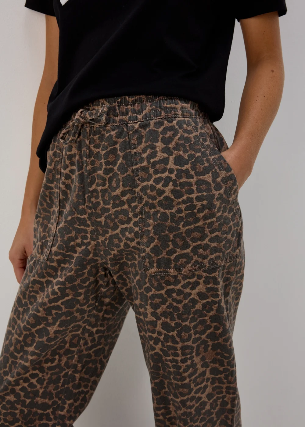 Brown Animal Print Utility Jogging Bottoms - 8 Image 3