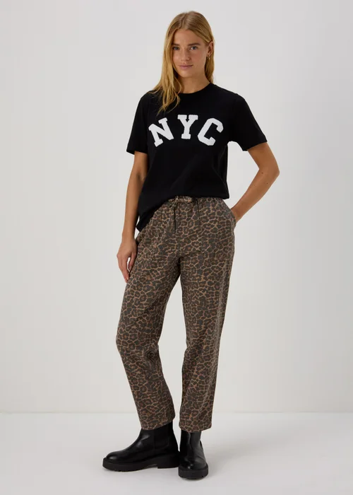 Brown Animal Print Utility Jogging Bottoms - 8 Image 4