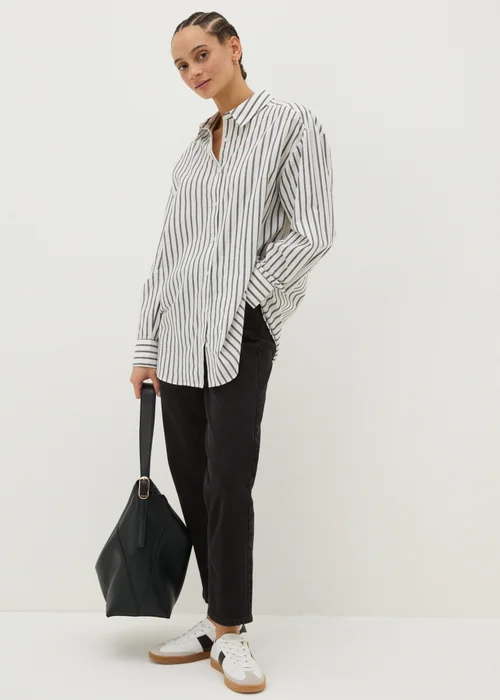 Black Bucket Tote Bag - One Size Image 1
