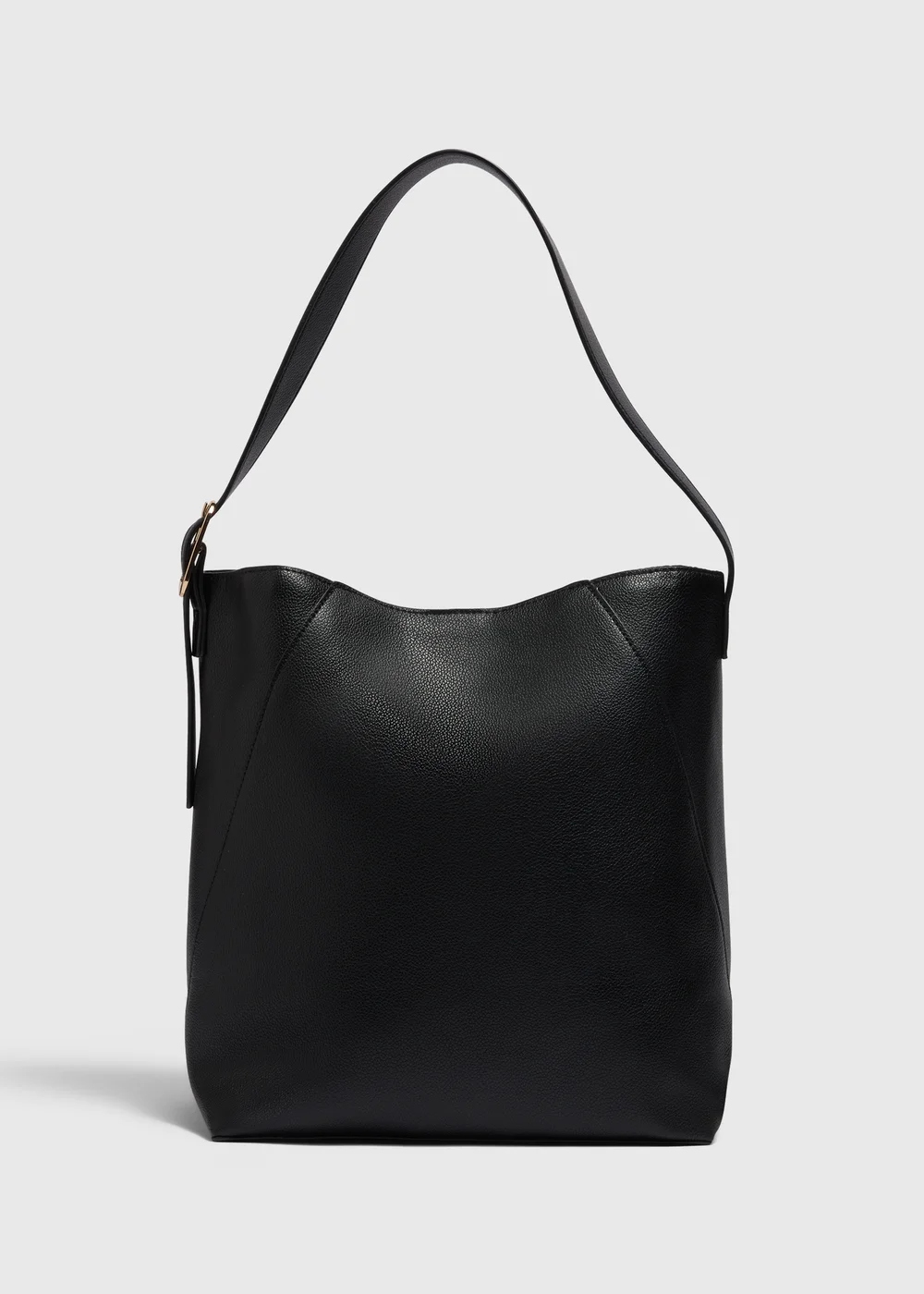 Black Bucket Tote Bag - One Size Image 2