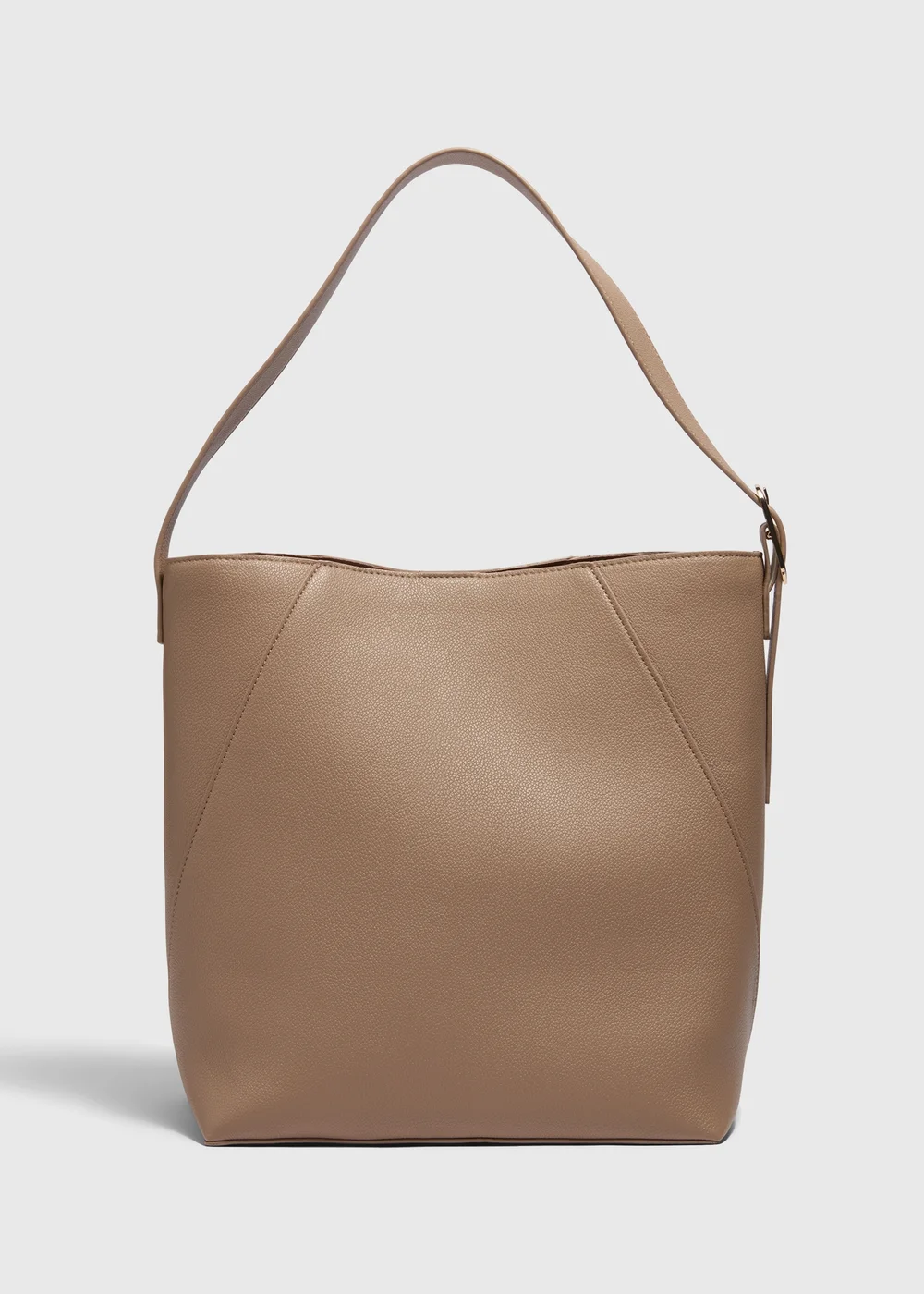 Tan Bucket Tote Bag - One Size Image 3