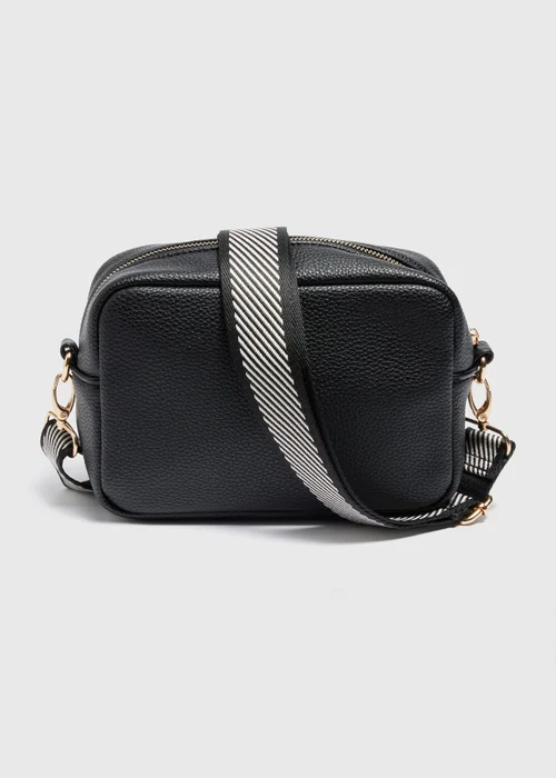 Black Faux Leather Camera Bag - One Size Image 3