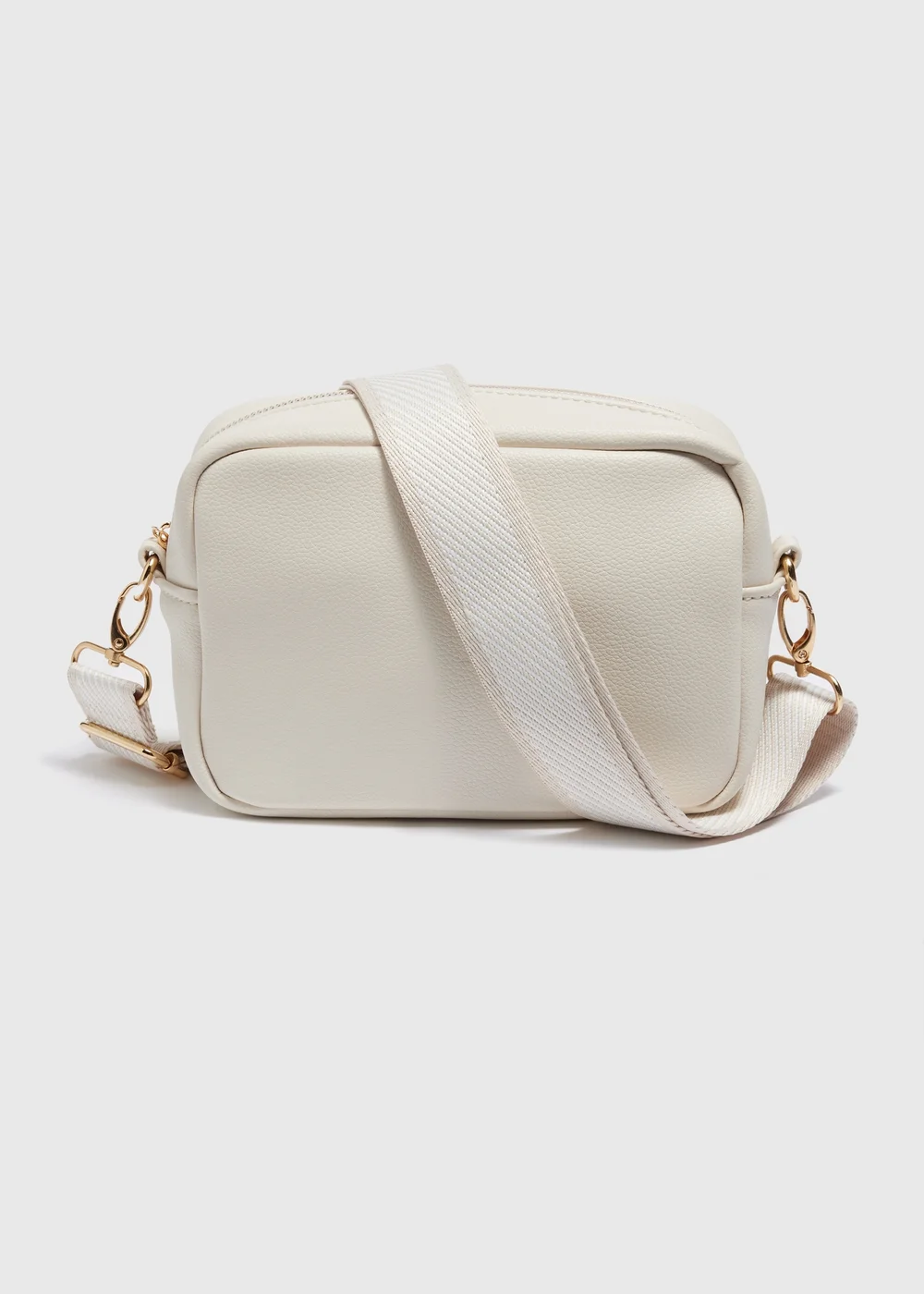 Cream Faux Leather Camera Bag - One Size Image 3