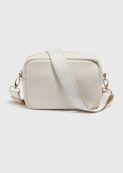 Cream Faux Leather Camera Bag - One Size Image 3