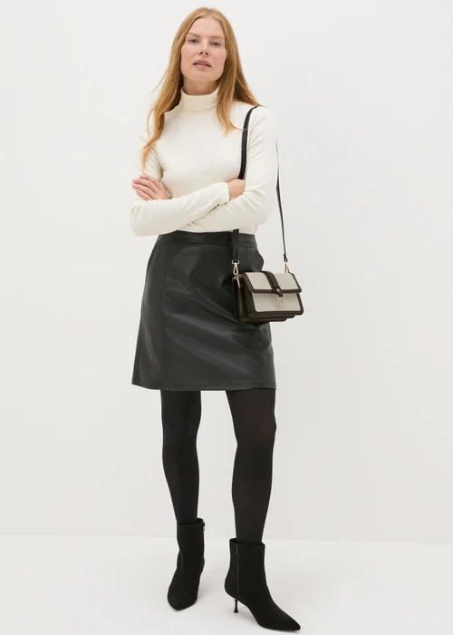 Black Canvas Crossbody Bag - One Size Image 2