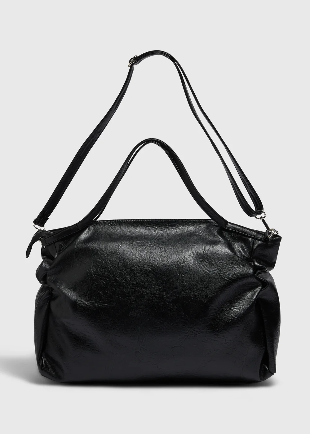 Black Stud Slouch Tote Bag - One Size Image 3