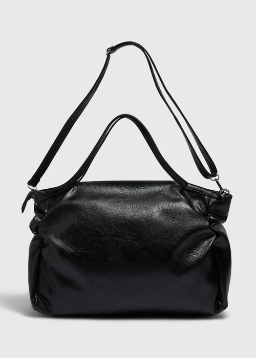 Black Stud Slouch Tote Bag - One Size Image 3