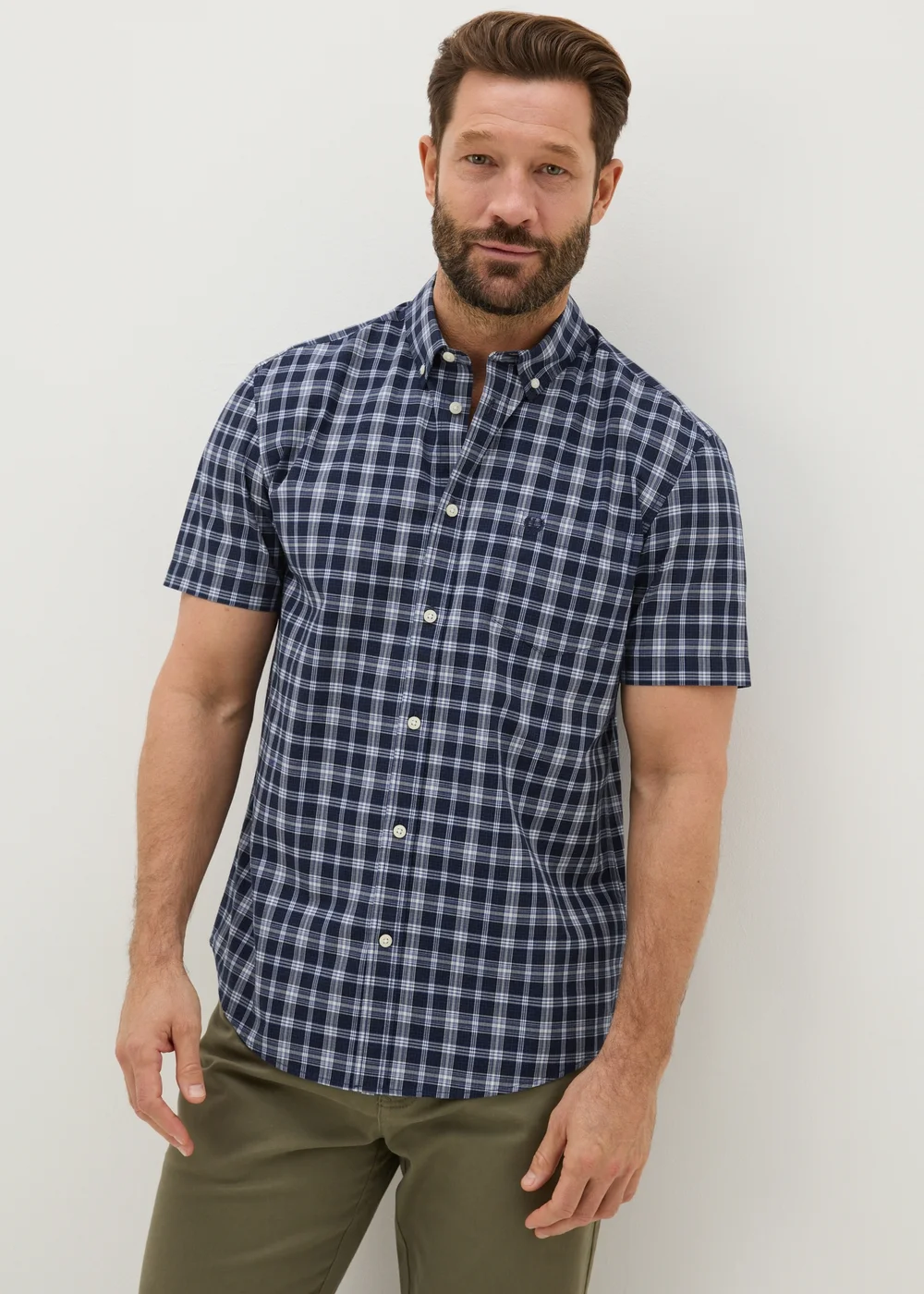 Lincoln Blue Wash Check Shirt - S Image 1