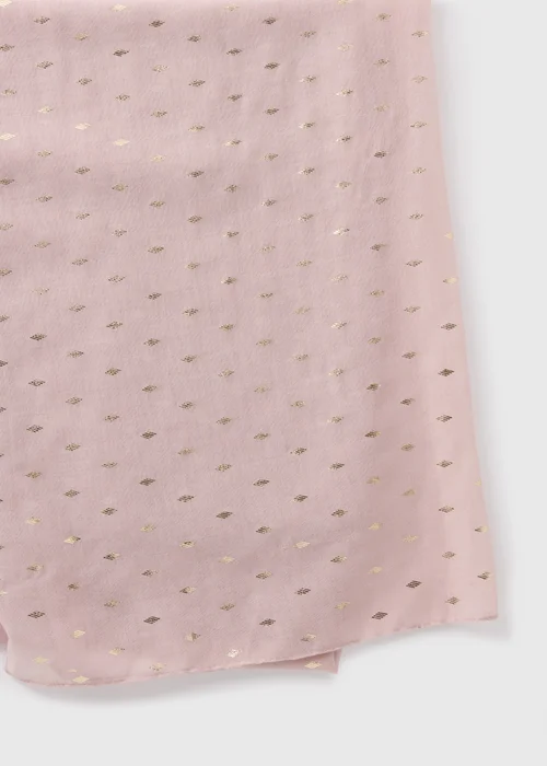 Nude Woven Foil Spot Scarf - One Size Image 2