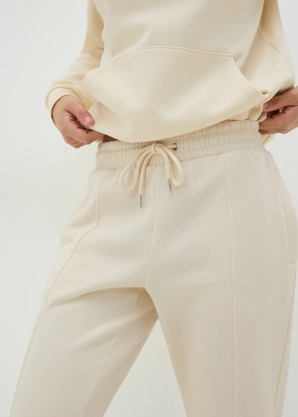 Cream Cuffed Jogging Bottoms - S Image 2