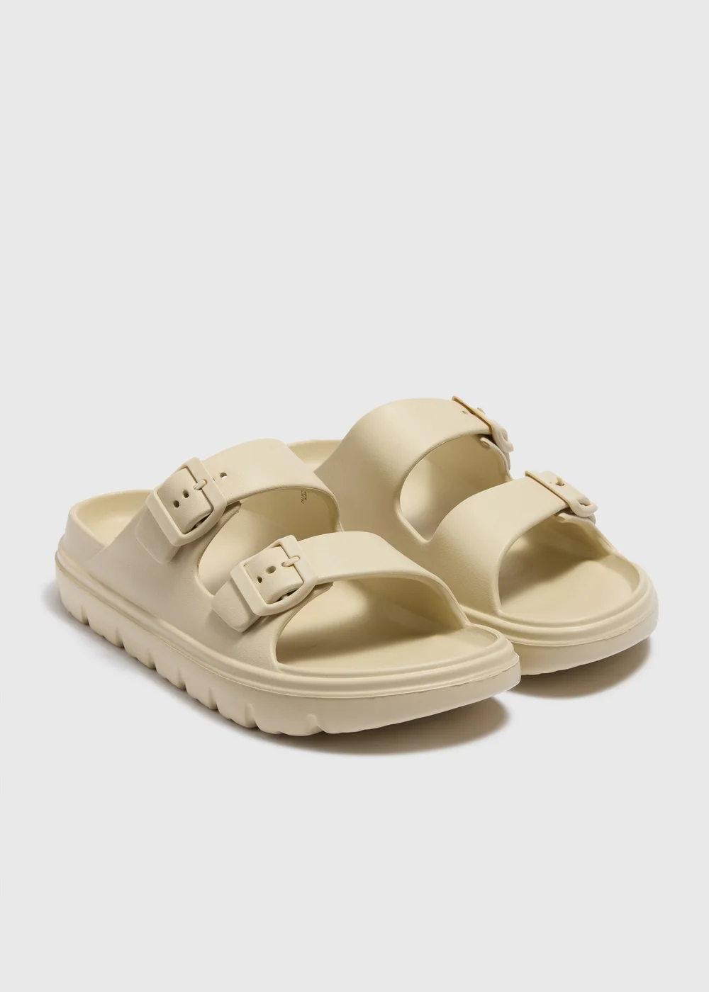 Stone Chunky Double Buckle Sliders - S Image 1