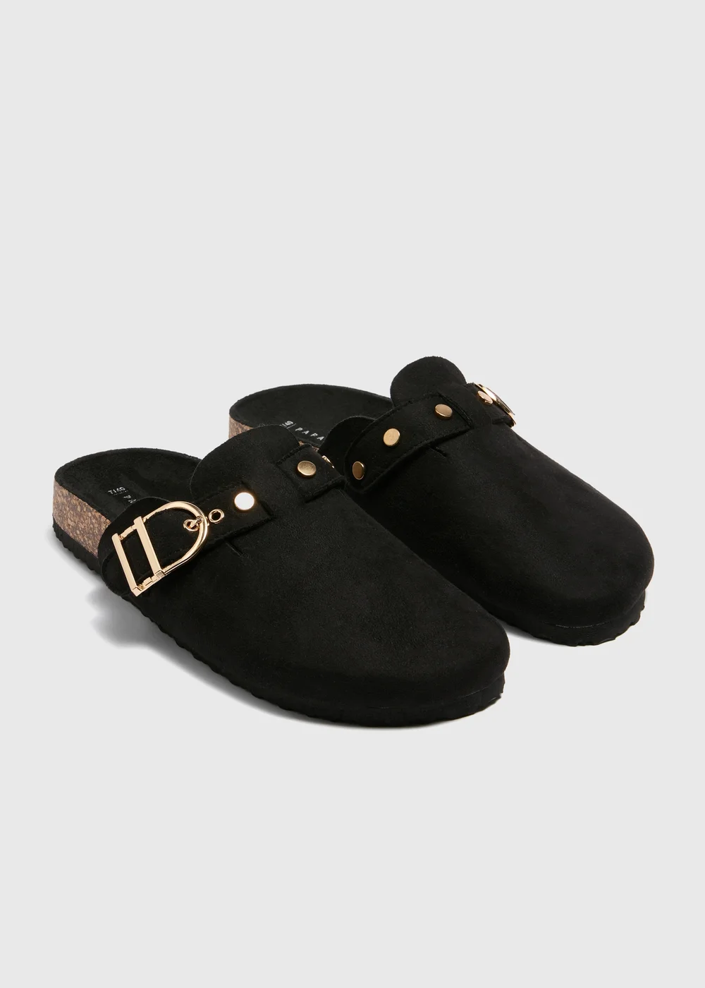Black Closed Footbed Mules - Size 3 Image 1