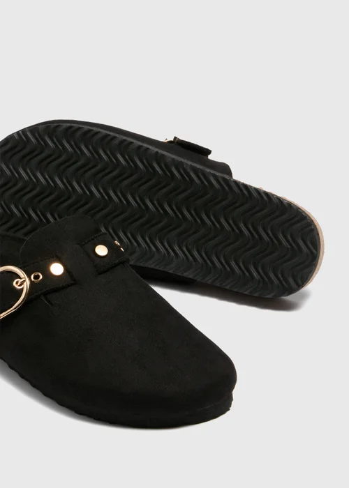 Black Closed Footbed Mules - Size 3 Image 2