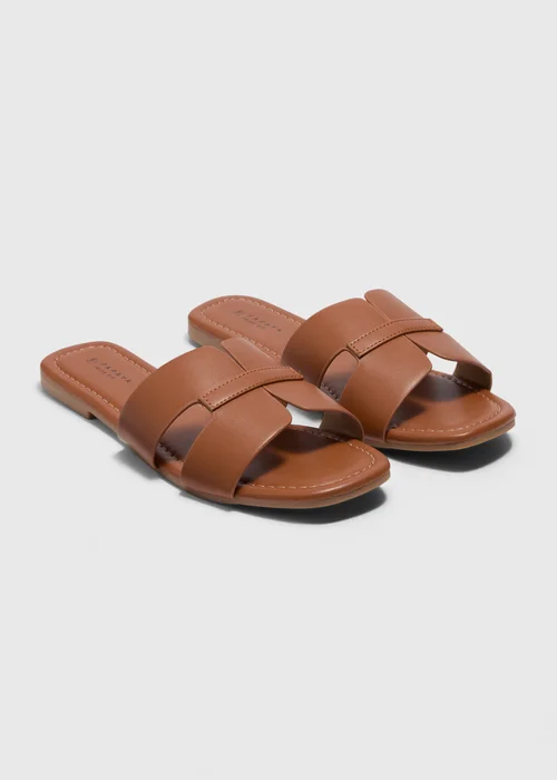 Tan Mule Sandals - Size 3 Image 1