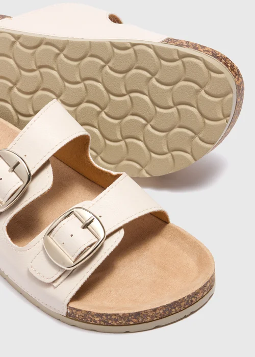 Stone Double Buckle Footbed Sandals - Size 3 Image 2