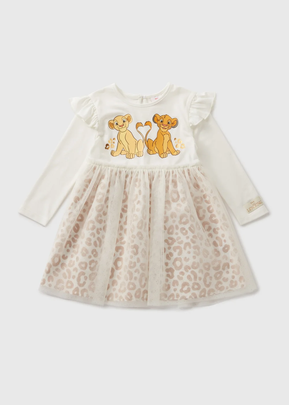 The Lion King Girls Cream Simba Mesh Dress (1-7yrs) - 1 half year to 2 Image 1