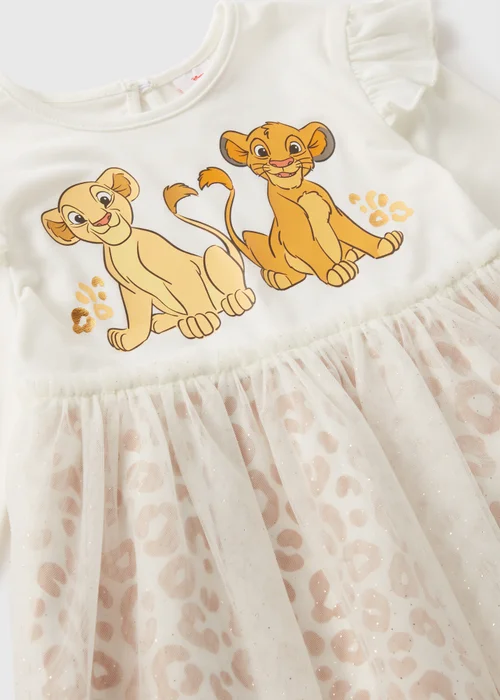 The Lion King Girls Cream Simba Mesh Dress (1-7yrs) - 1 half year to 2 Image 2
