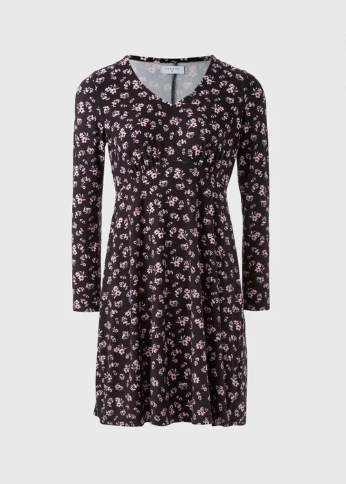 Pink Floral Long Sleeve Mini Dress - 8 Image 4