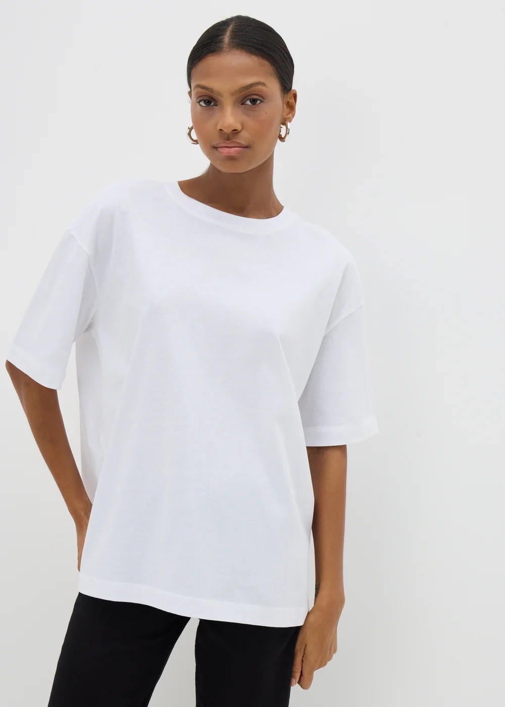 Cream Oversized T-Shirt - S Image 2
