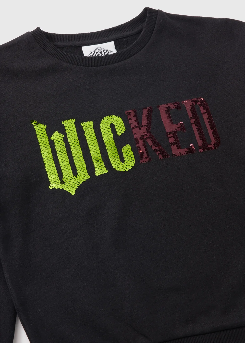 Wicked Girls Black Sequin Sweatshirt (7-15yrs) - 7 Yrs Image 2