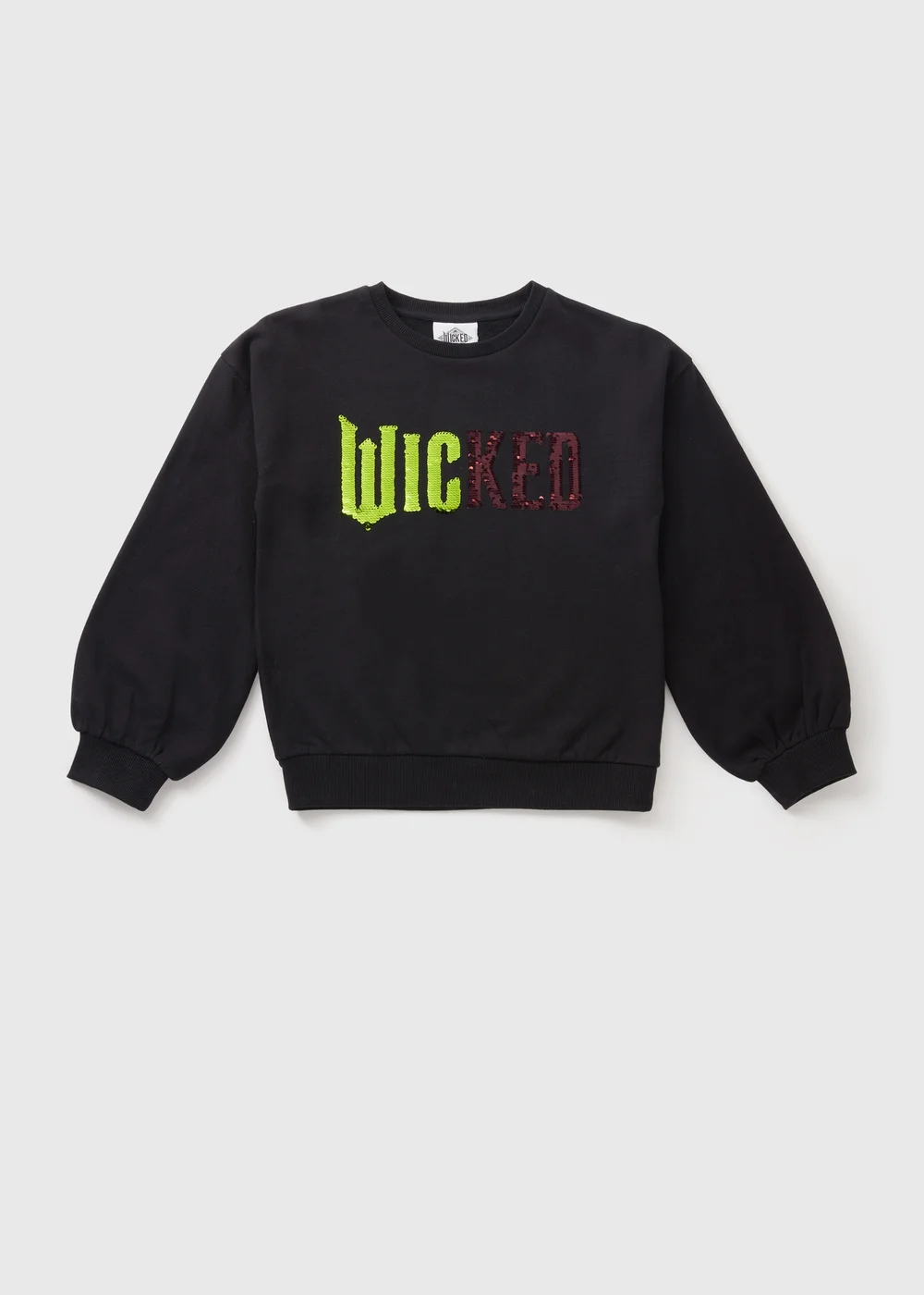 Wicked Girls Black Sequin Sweatshirt (7-15yrs) - 7 Yrs Image 1