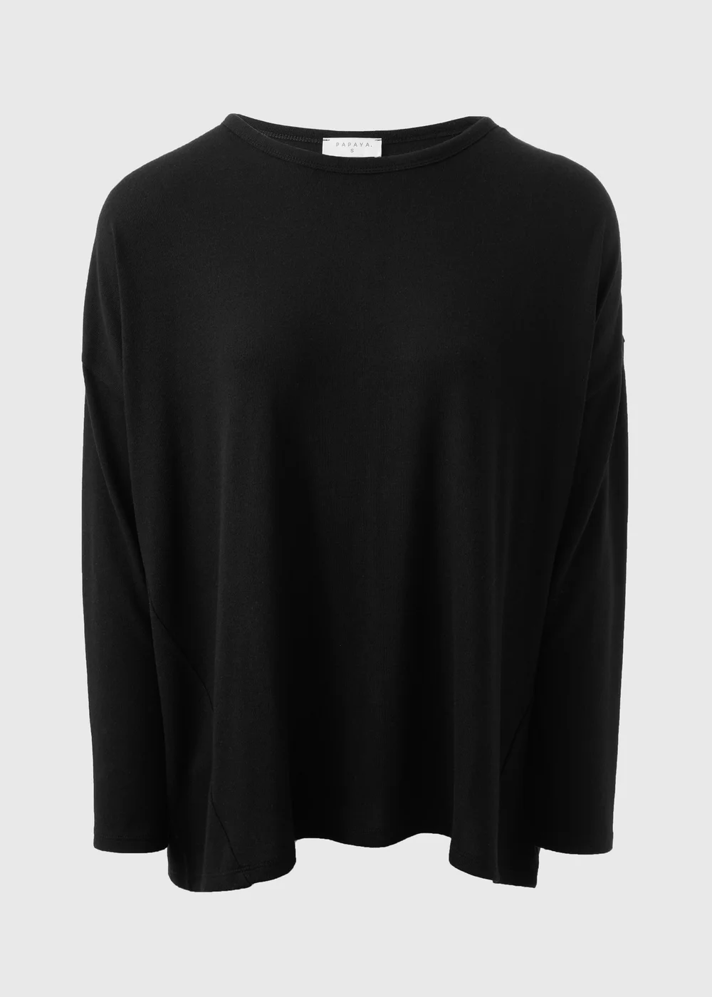 Black Crew Neck Long Sleeved Top - S Image 4