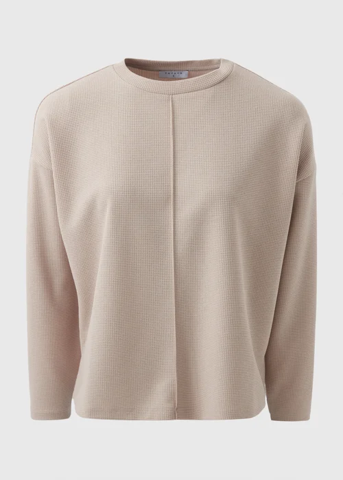 Cream Waffle Long Sleeve Top - S Image 4