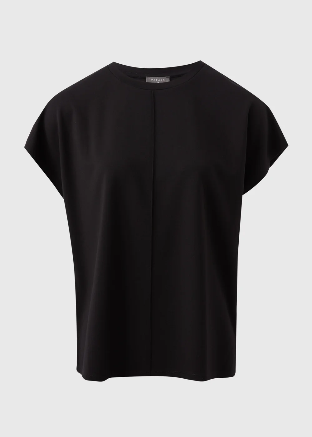 Black Short Sleeve Ponte Top - S Image 4