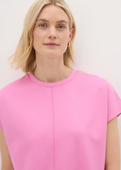 Pink Short Sleeve Ponte Top - S Image 3