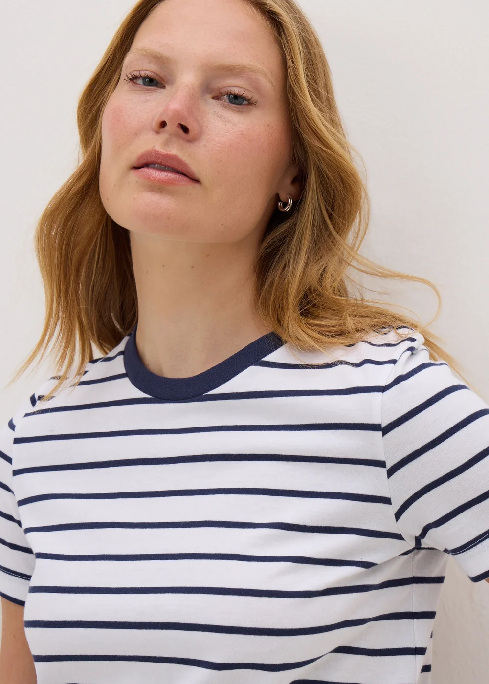 Navy Stripe Crew Neck T-Shirt - 8 Image 2
