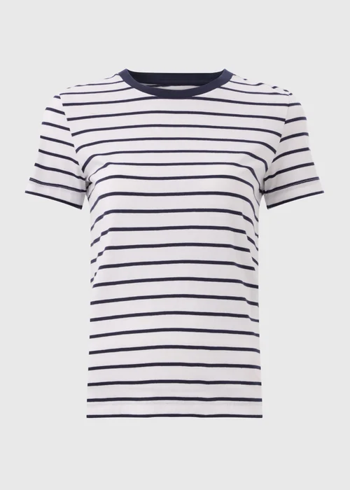 Navy Stripe Crew Neck T-Shirt - 8 Image 4