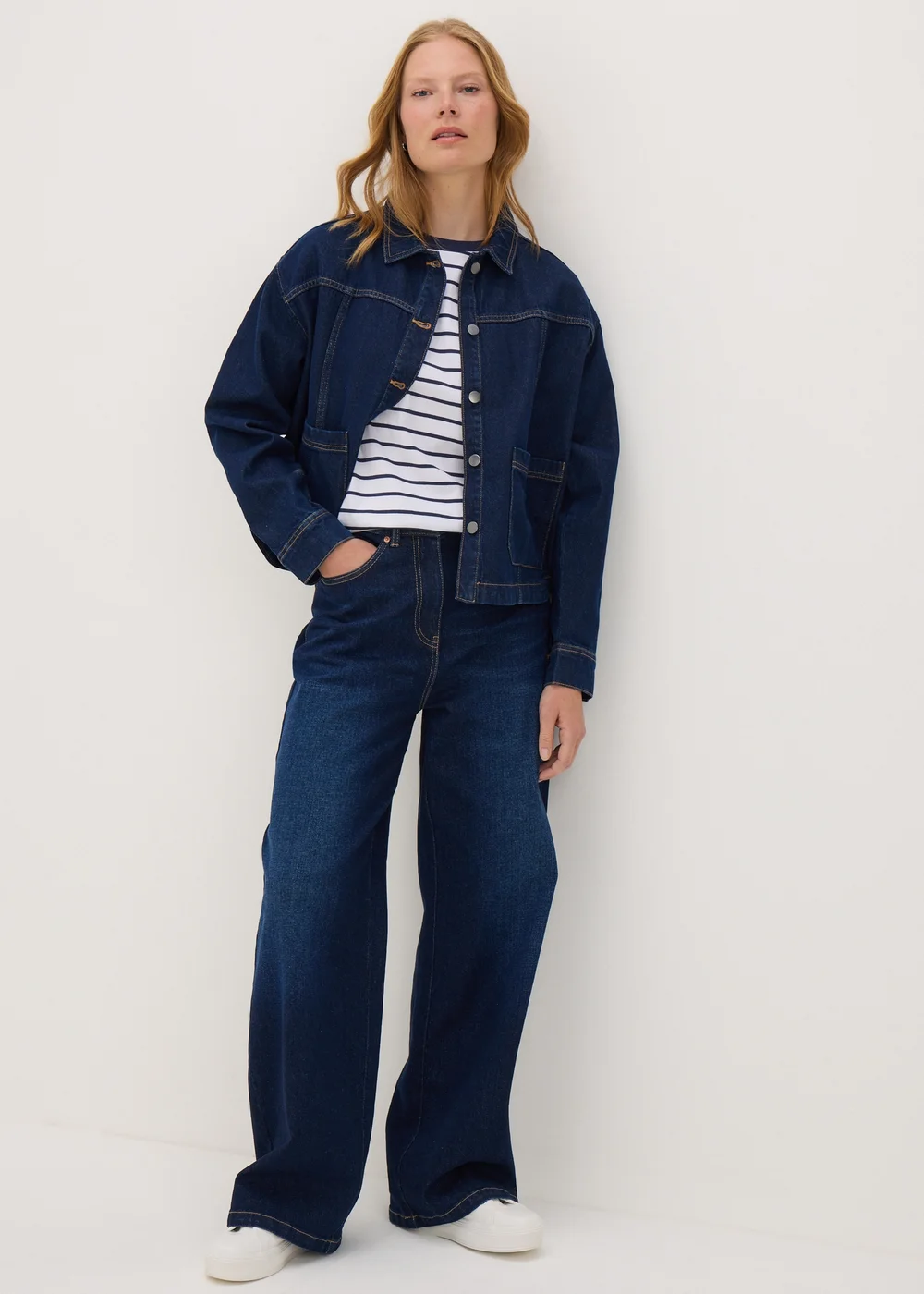 Navy Stripe Crew Neck T-Shirt - 8 Image 3