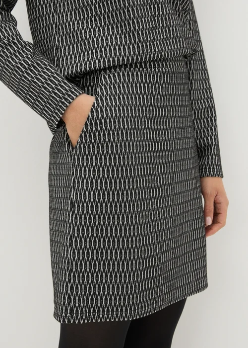 Black Jacquard Co Ord A Line Mini Skirt - 8 Image 3