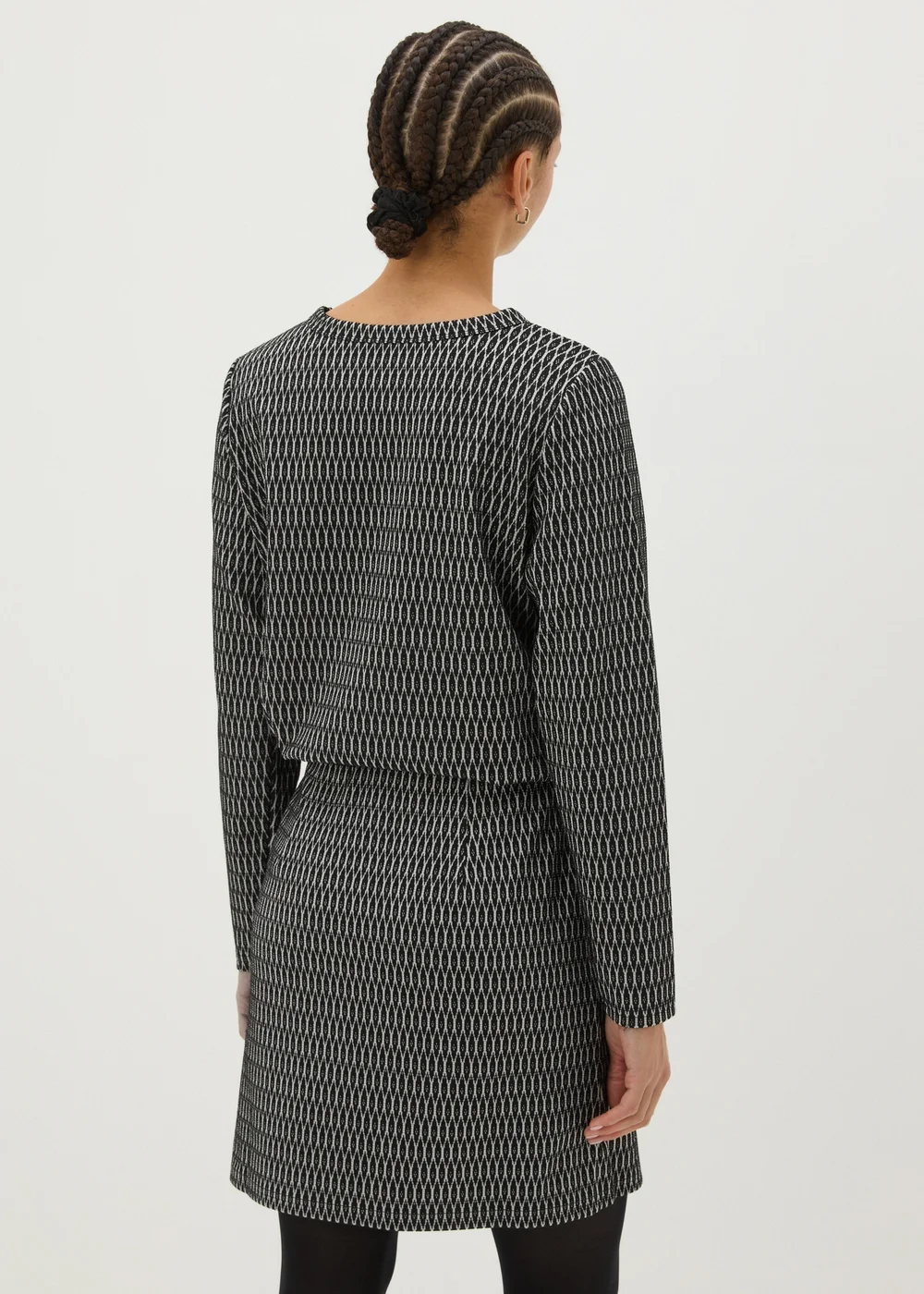 Black Jacquard Co Ord A Line Mini Skirt - 8 Image 2