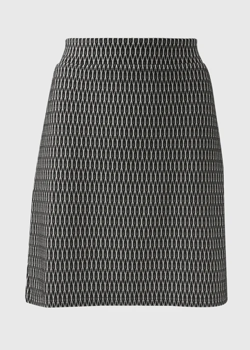 Black Jacquard Co Ord A Line Mini Skirt - 8 Image 4