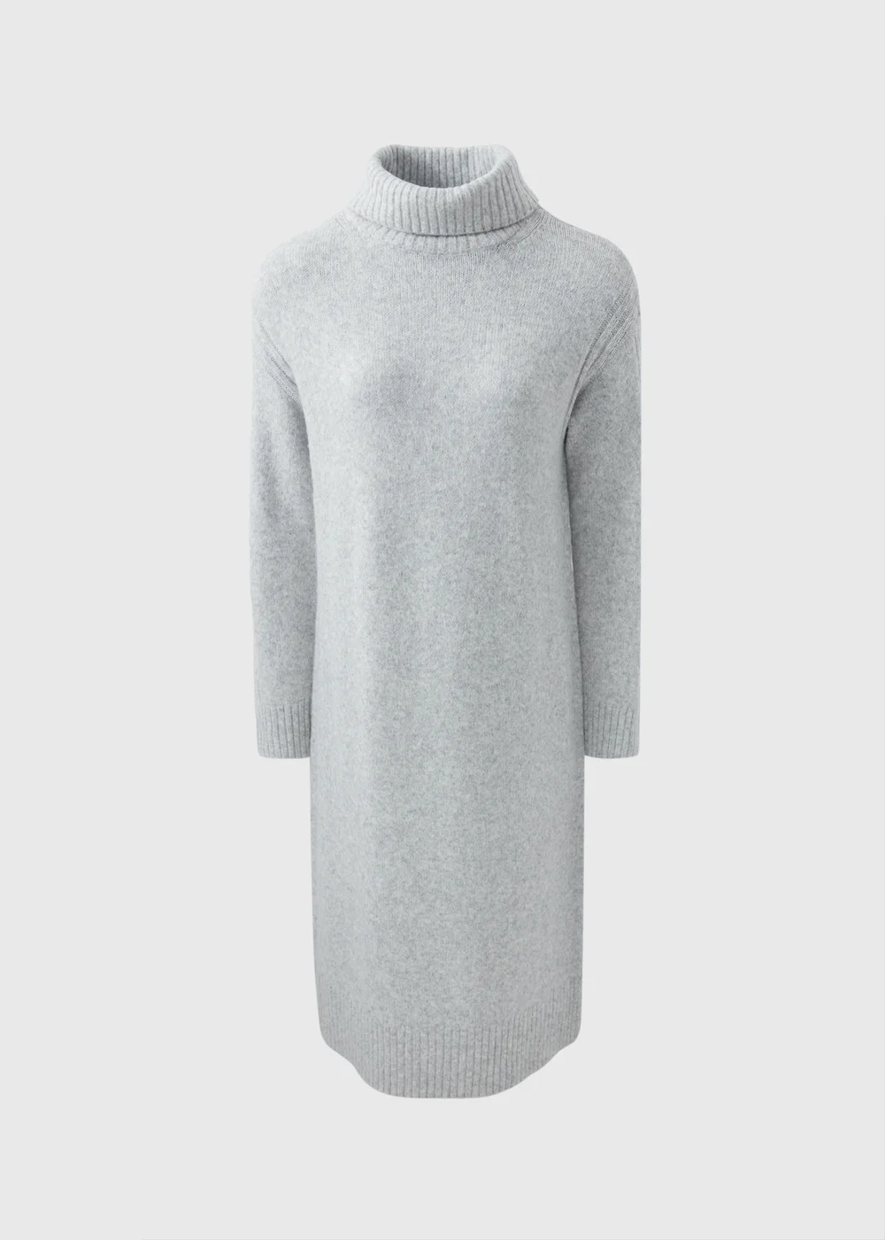 Et Vous Grey Roll Neck Knit Midi Dress - S Image 4