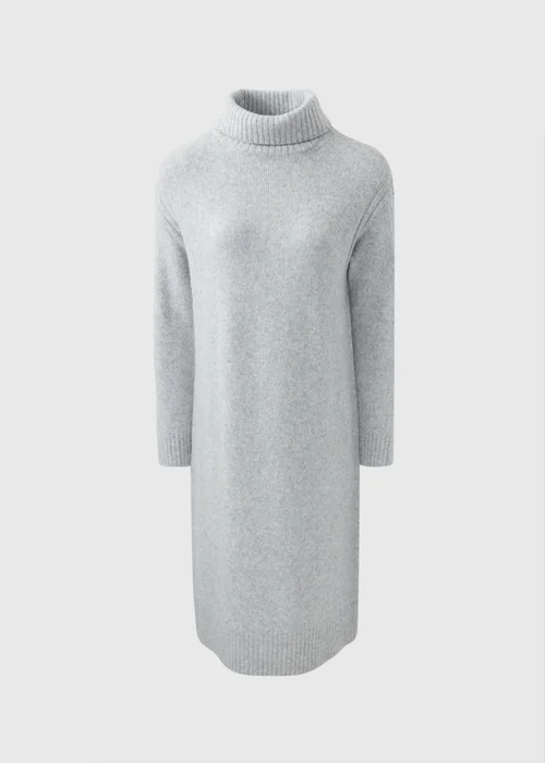 Et Vous Grey Roll Neck Knit Midi Dress - S Image 4