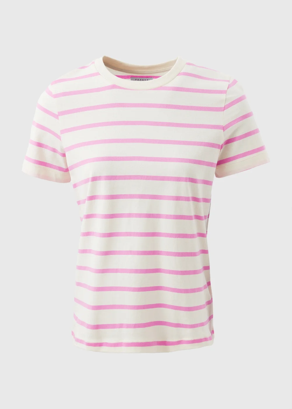 Pink Stripe Crew Neck T-Shirt - 8 Image 4