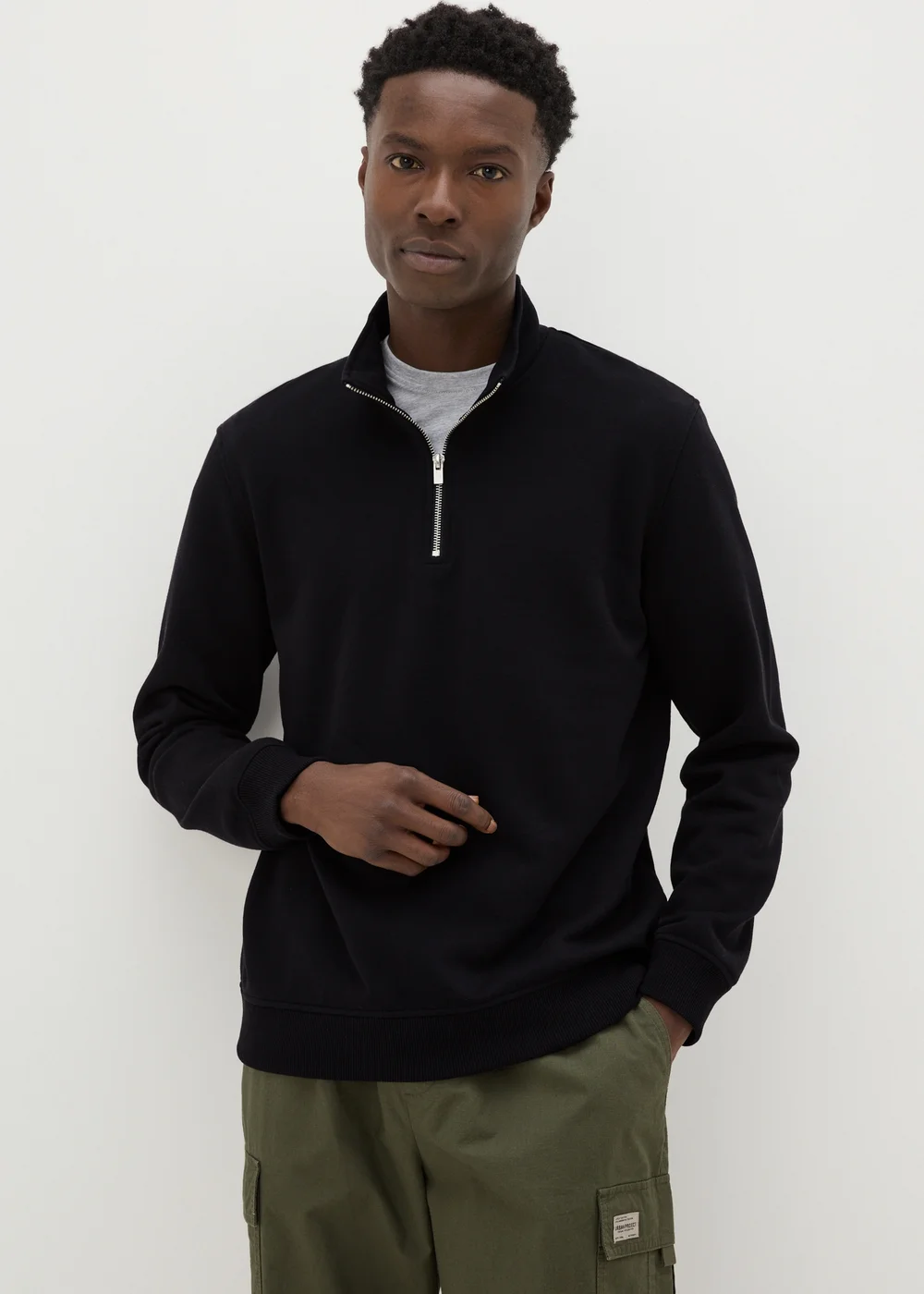 Black Funnel Zip Sweatshirt - S Image 1
